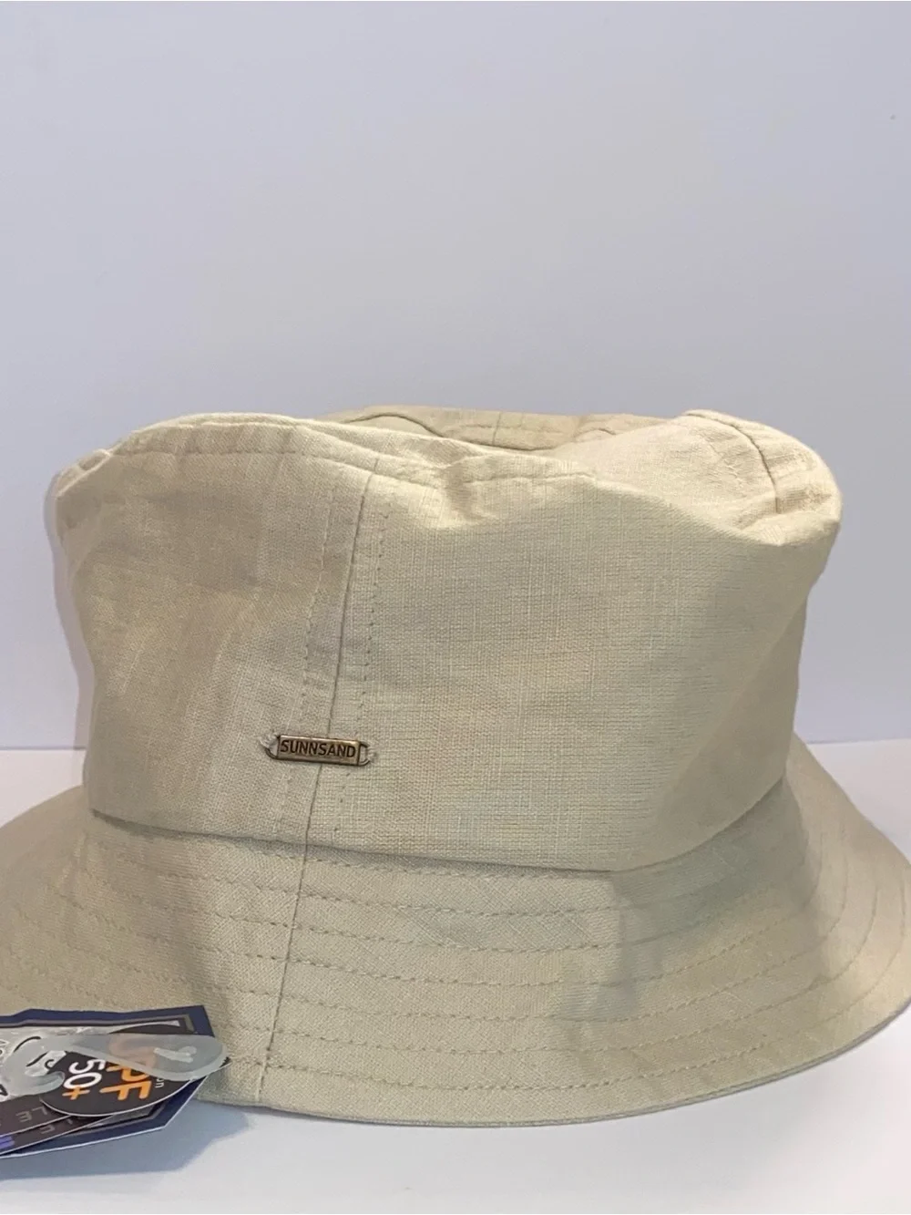 Sun ‘N’ Sand Kids Beige Bucket Hat with UPF 50+ Sun Protection